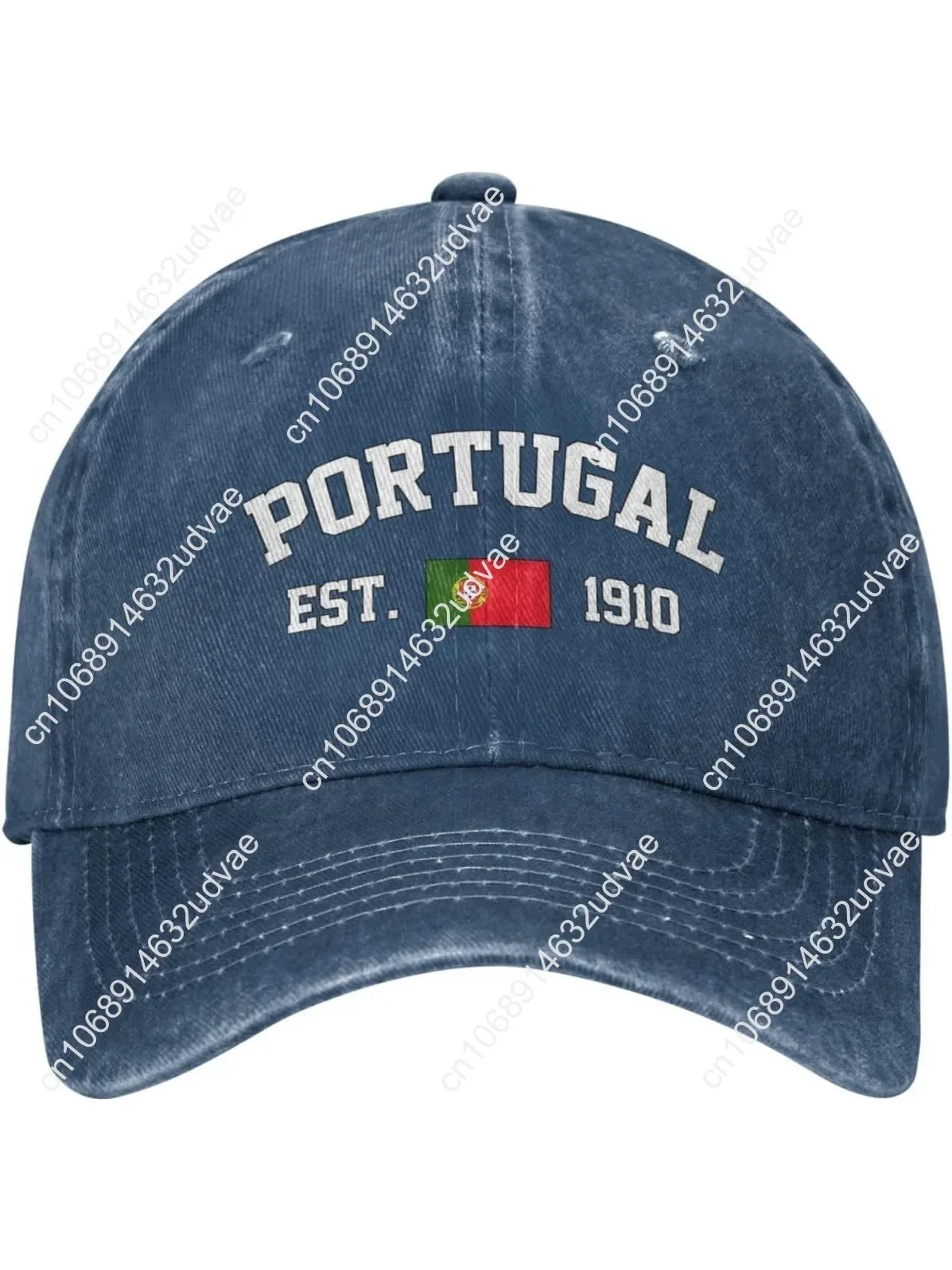 

Portugal Flag Baseball Cap Denim Vintage Cotton Unisex Patriotic Hat