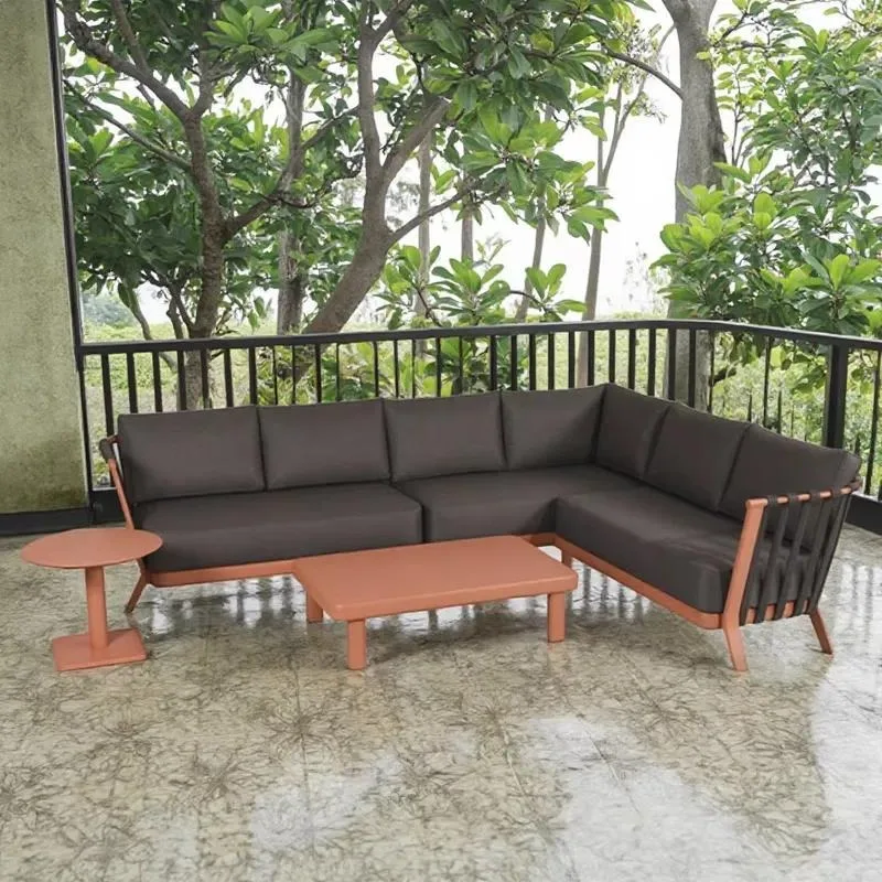 for Banan Modern Outdoor Aluminum Terrace Sofa Set Sturdy powder coated garden furniture for poolside resort villa courtyard