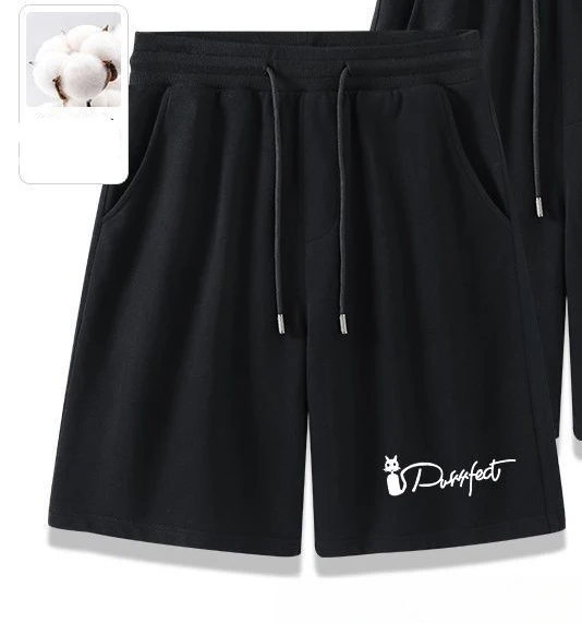 

100_Pure Cotton Shorts Men Loose Plush Size 5 Minutes Pants Handsome Youth Sports Pants Summer Thin Beach Shorts