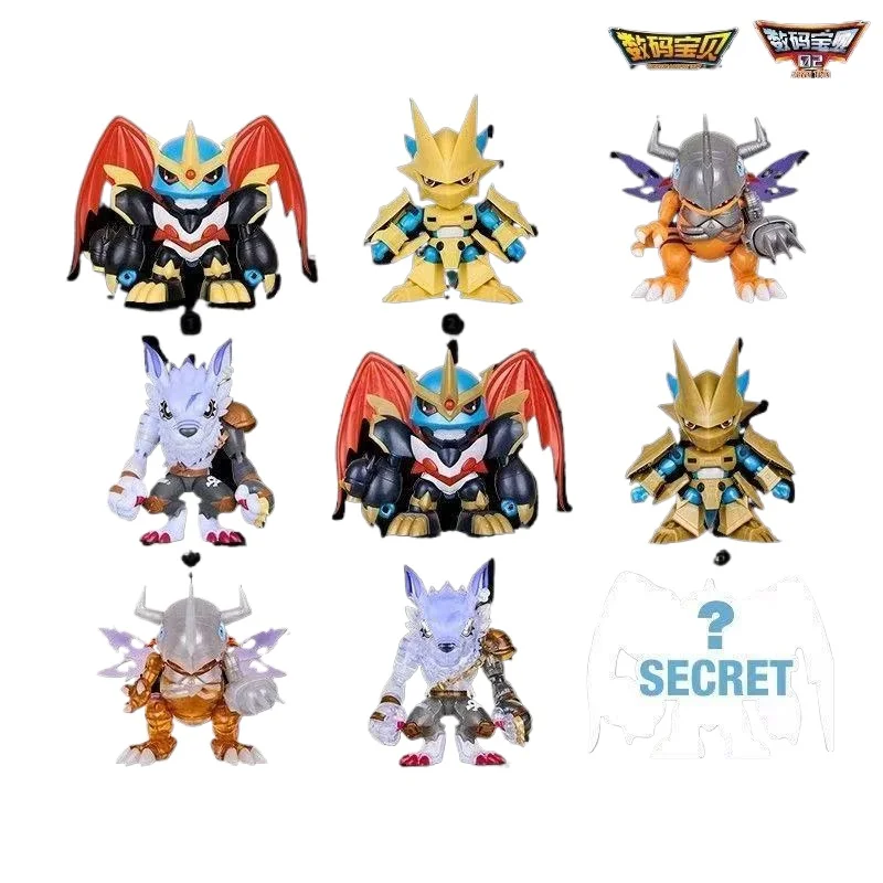 

Original Bandai Kawaii Plabako Digivice Plastic Building Model Second-generation Blind Box Blind Box Assembly War Greymon Gift