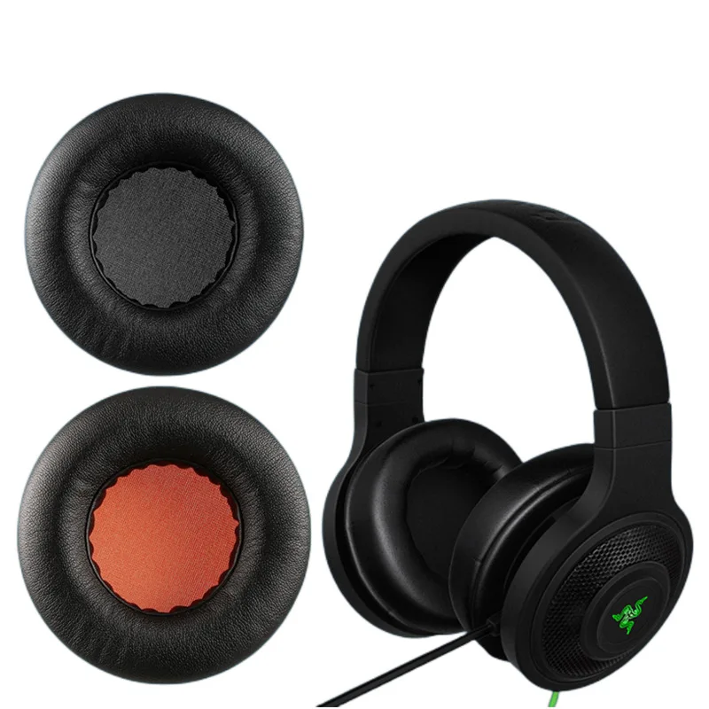 1 paio di cuscinetti auricolari per Razer Kraken Pro V1 Pro2015 USB 7.1 cuffia manica in pelle spugna paraorecchie accessori di ricambio 90MM