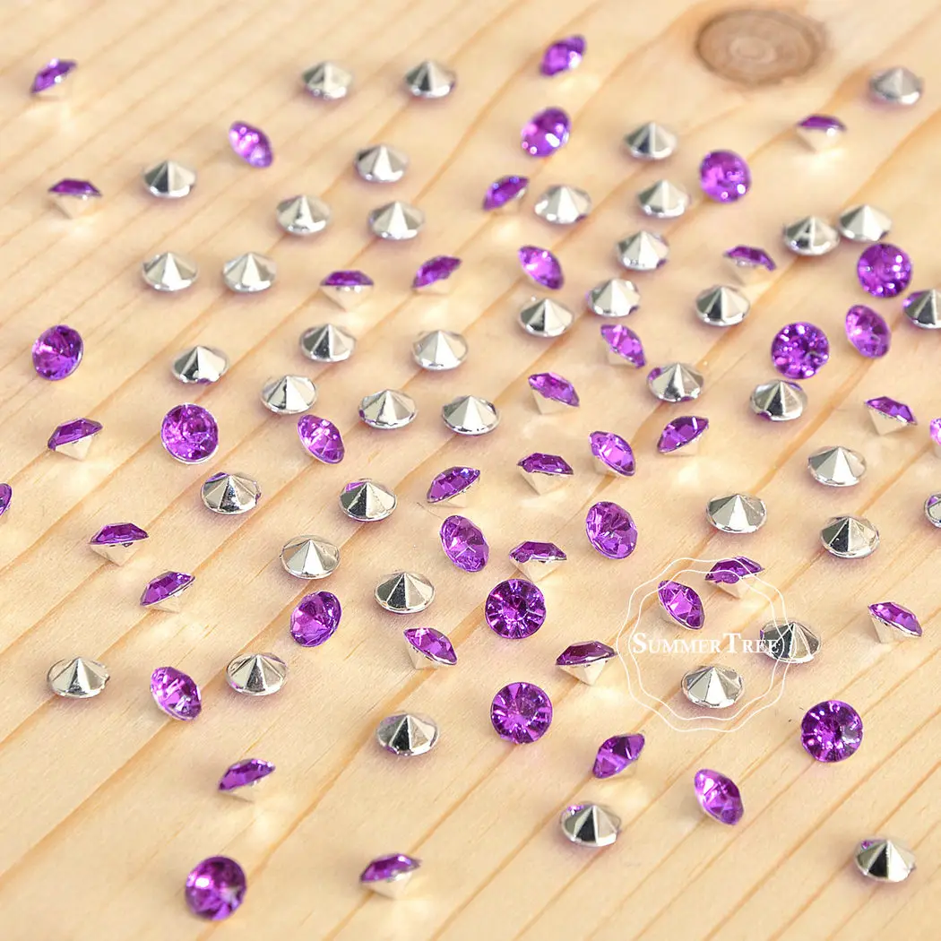 1000pcs/pack Artificial Diamond Confetti Crystal Table Scatter Bridal Shower Wedding Party Decoration 4.5mm 1/3Carat