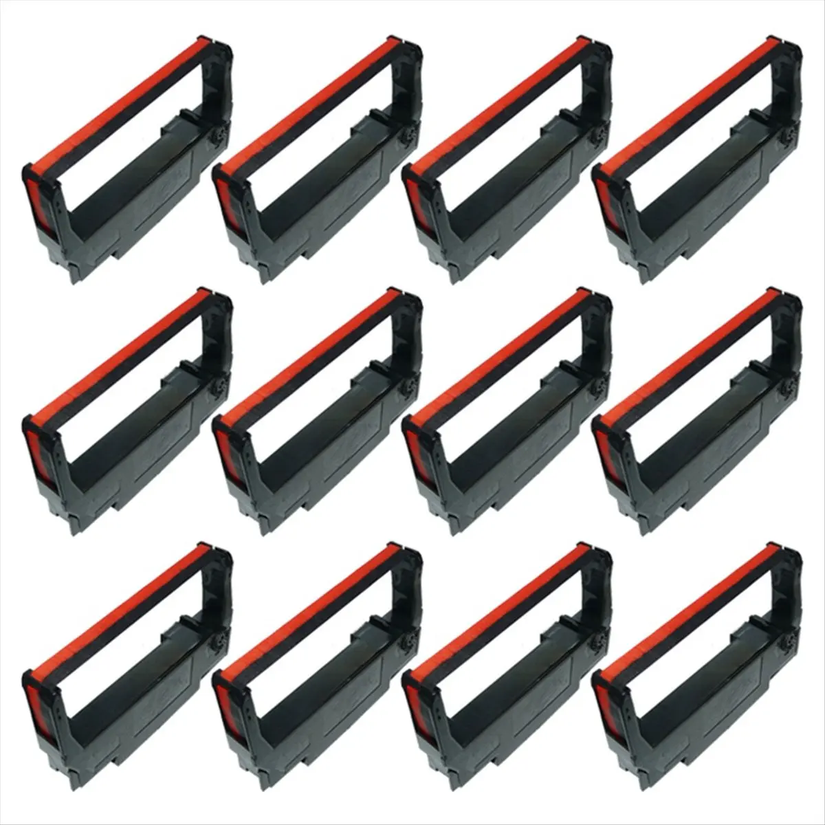 A17G 12Pcs Fita de Impressão Preta e Vermelha para Impressoras Epson ERC38 ERC30 ERC34 TM-U220A/220B/220D/300/375 para SNBC BTP-