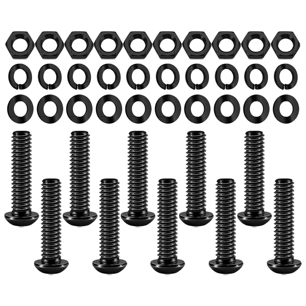 10 Pack of M6 Round Head Screws For Durable Stainless Steel Scratch Resistant with Hexagon Socket Design for Efficient Use