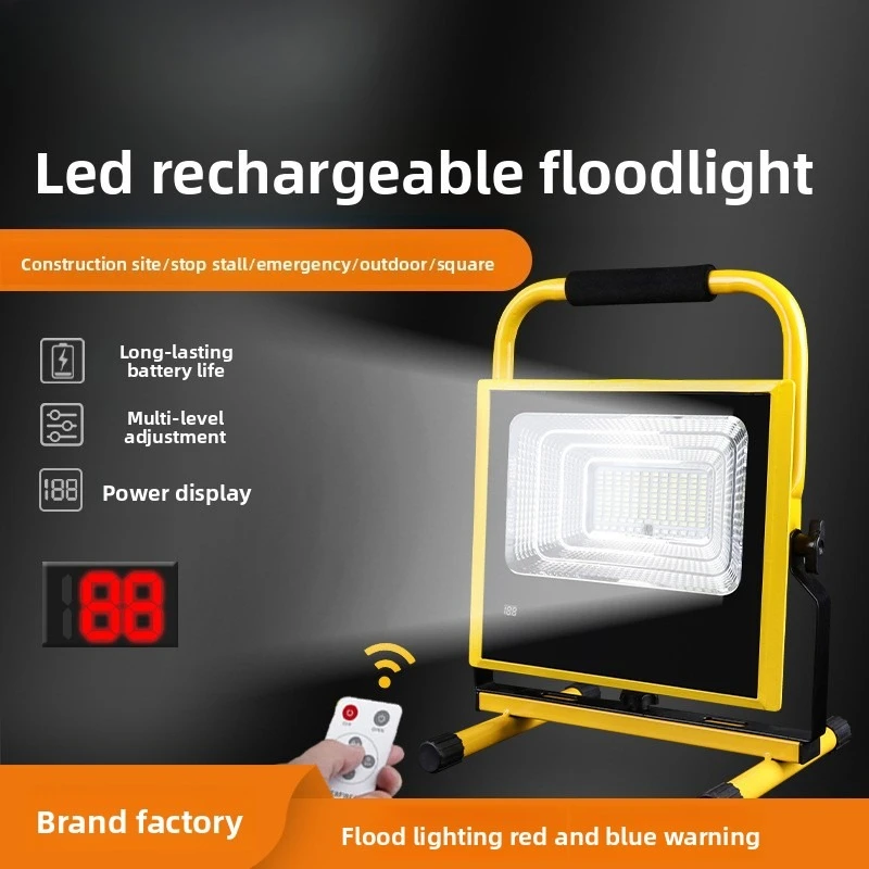 VOLODYMYR LED Portable Rechargeable Floodlight Outdoor Emergency Engineering Lighting Multi-Functional Floodlight