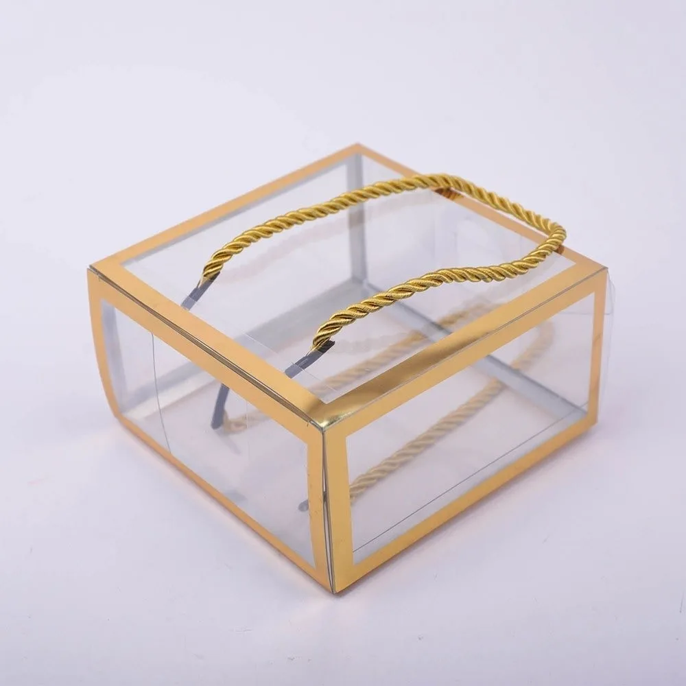 Portable Clear PVC Gift Bags Plastic Simple Style Packaging Bags Waterproof Transparent Gift Bags Birthday