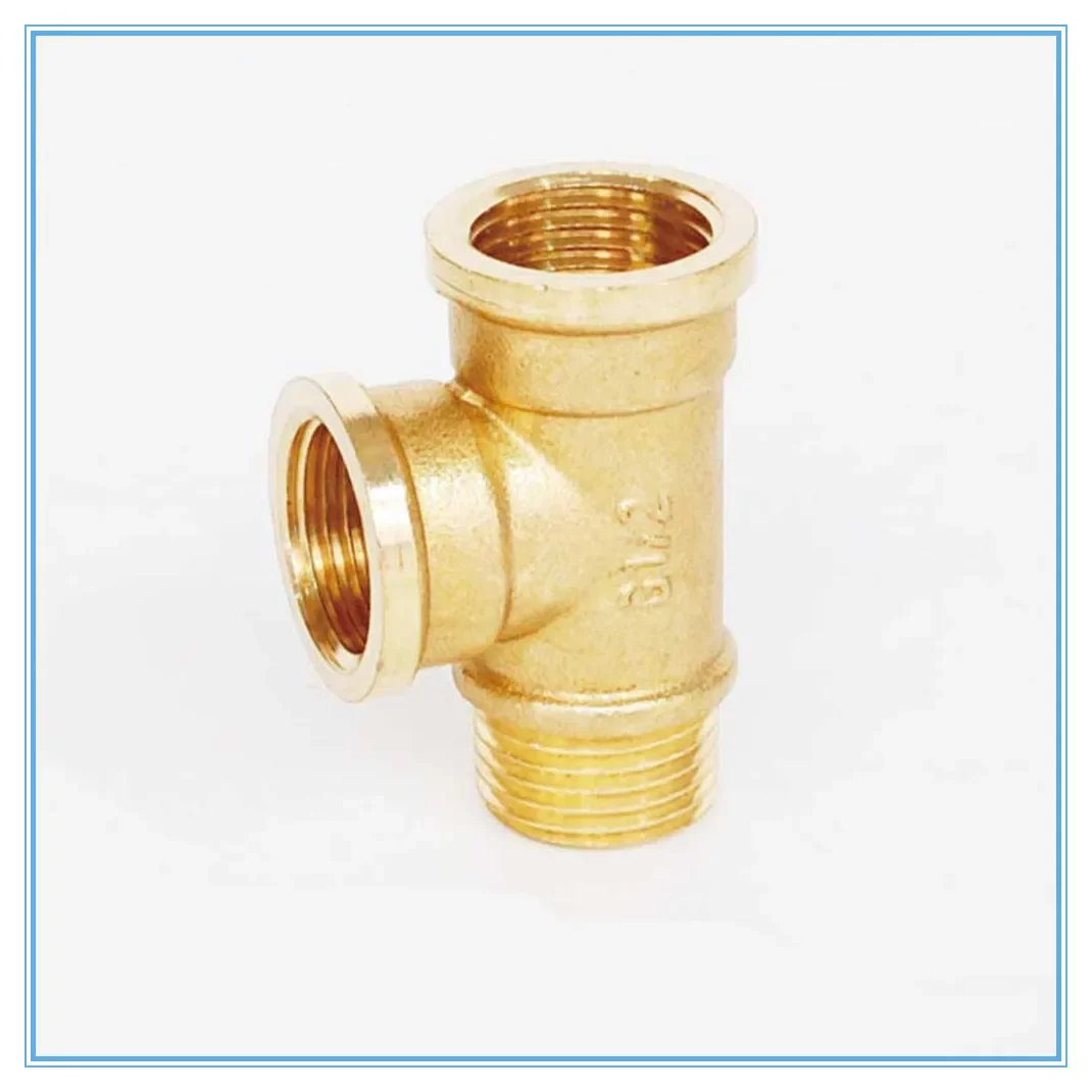 Brass Pipe fitting Male x Female x Female 1/8