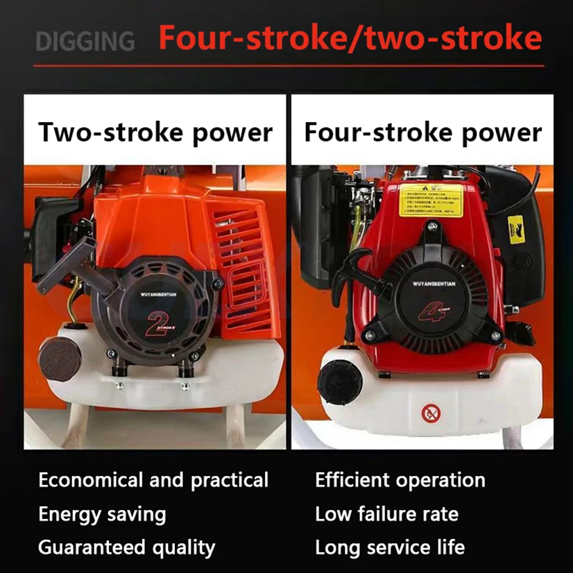 198CC Four Stroke Gasoline Micro Cultivator 9800W Agricultural Garden Tools Gasoline Minitype Rotary Tiller Machinery for Farm