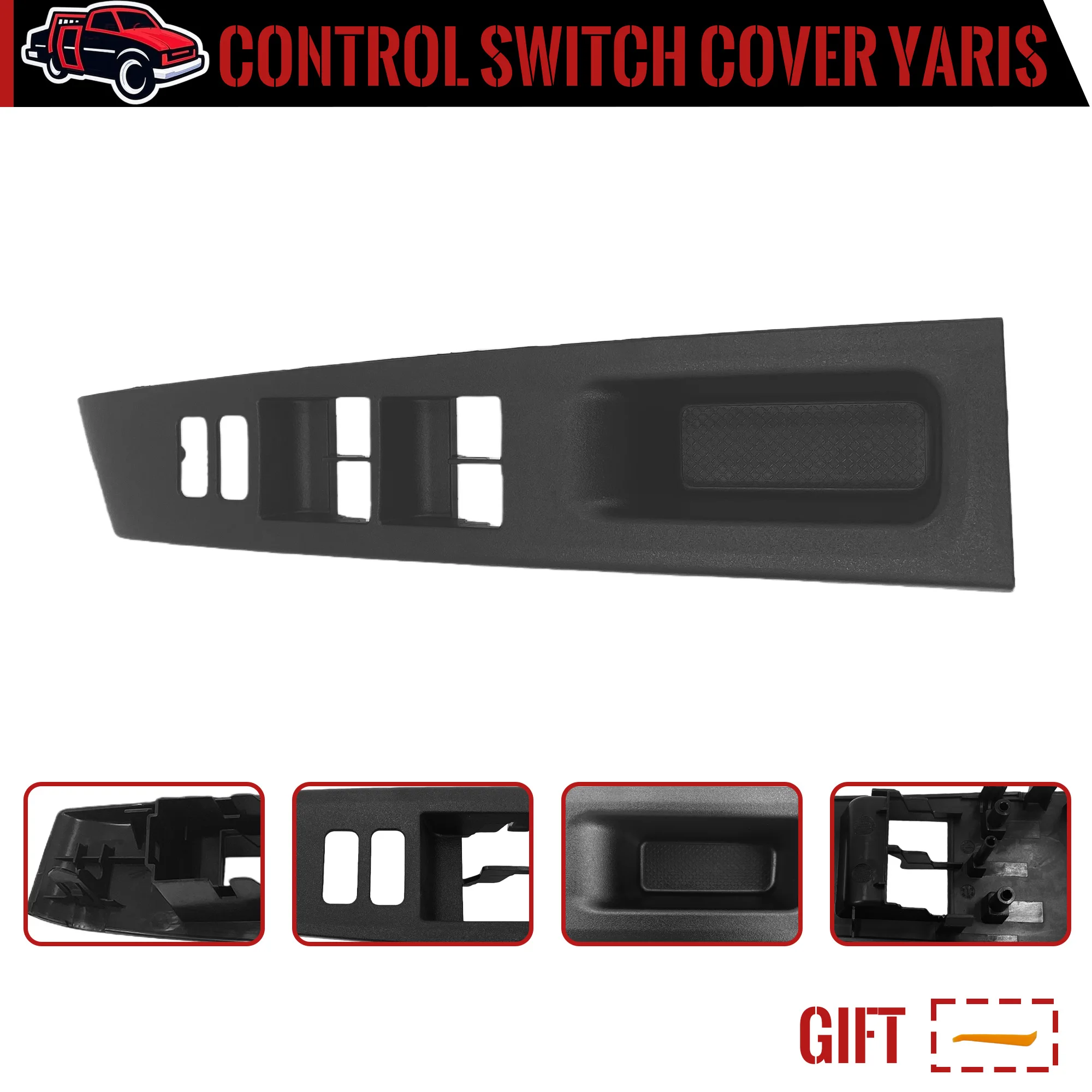 Auto Fensterheber Control Switch Panel Abdeckung Trim Innen Tür Für Toyota Yaris/Vitz 2010 2011 2012 2013 2014 armlehne Tür Panel – Detail 3