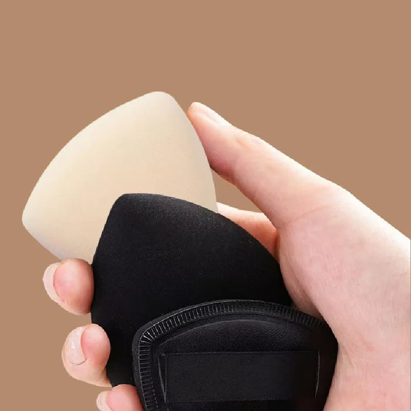 Professional Soft สามเหลี่ยมสีดําแป้งพัฟแต่งหน้าเบาะผู้หญิงคอนซีลเลอร์ Foundation แป้งพัฟเปียกและแห้ง Dual-ใช้แต่งหน้า