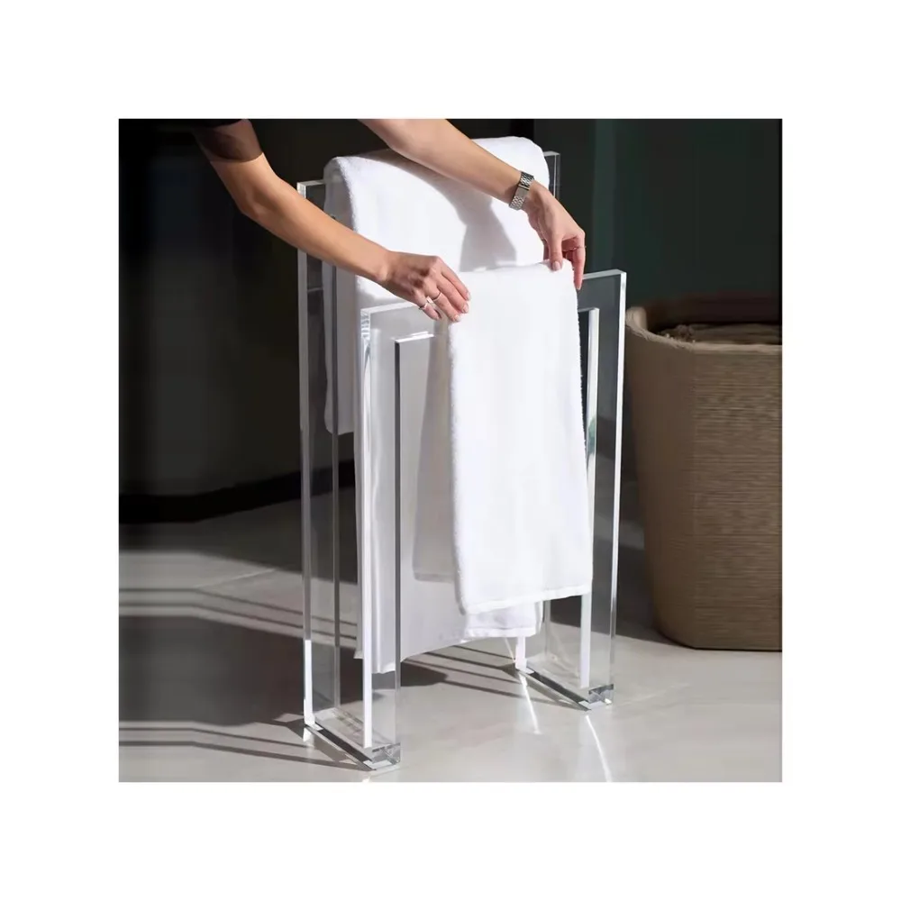 Factory Direct Sale Luxury Acrylic Towel Holder, Bathroom Toilet Hand Towel Rack