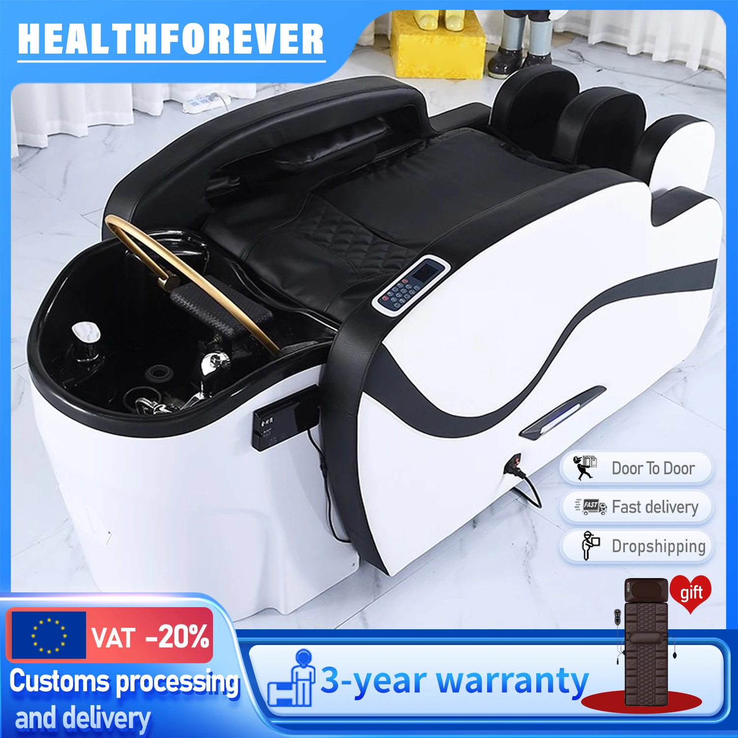 

Салонный шампунь, массажная кровать, мытье, парикмахерская, спа, расслабляющий массаж ног, выдвижная насадка для душа, акриловая насадка для душа, регулируемая высота