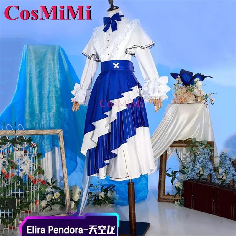 أزياء CosMiMi أنيمي VTuber Elira Pendora التأثيرية النبلاء والمضيفين فستان خادمة أنيق كرنفال ملابس لعب الأدوار