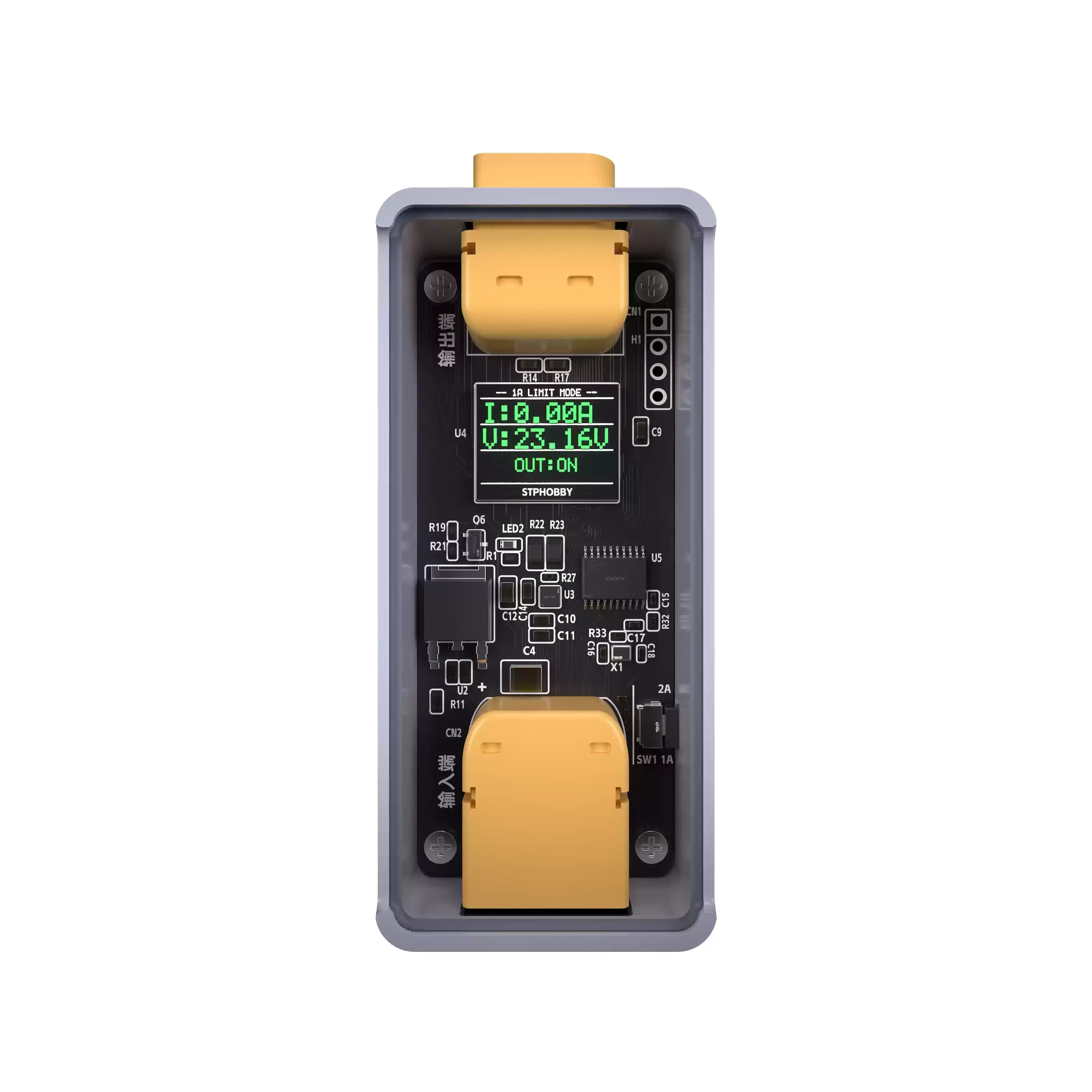 FPV Quad STPHOBBY Anti-Short Protection Module, XT60, DC40V Input, 1A/2A Switchable Current with LCD Screen