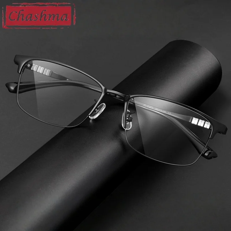

Chashma Prescription Glasses Men Pure Titanium Optical Spectacle Flexible Light Top Quality Eyeglasses Frames for Male