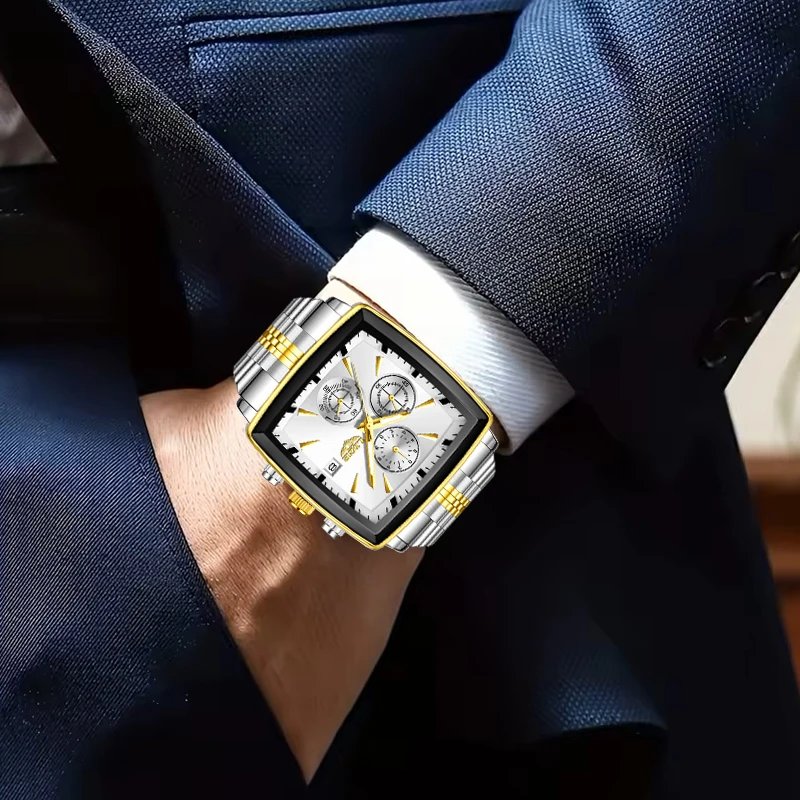 LIGE أزياء رجالي ساعات العلامة التجارية الفاخرة مضيئة للماء كرونوغراف تاريخ رجل ساعة اليد الرياضة في الهواء الطلق ساعة كوارتز الرجال