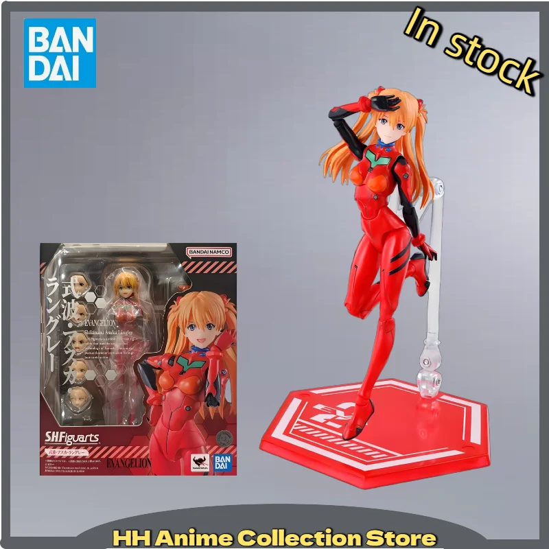 

In-stock Bandai SHF Neon Genesis Evangelion EVA Asuka Action Figure Collectible Gift