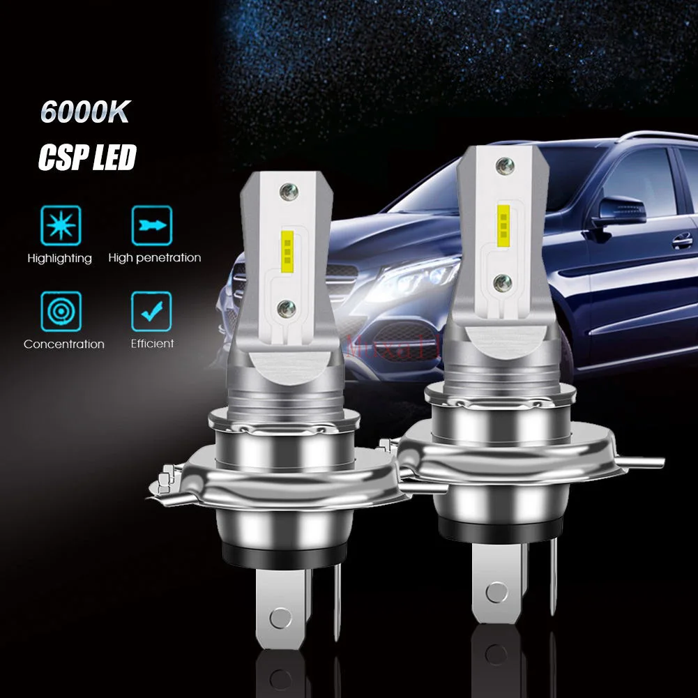 20000LM H7 LED H4 H1 H3 Bulb Headlight Double Copper Tube 80W CSP For Car Headlamp Auto Diode Lamps Led Turbo 6000K 12V 24V