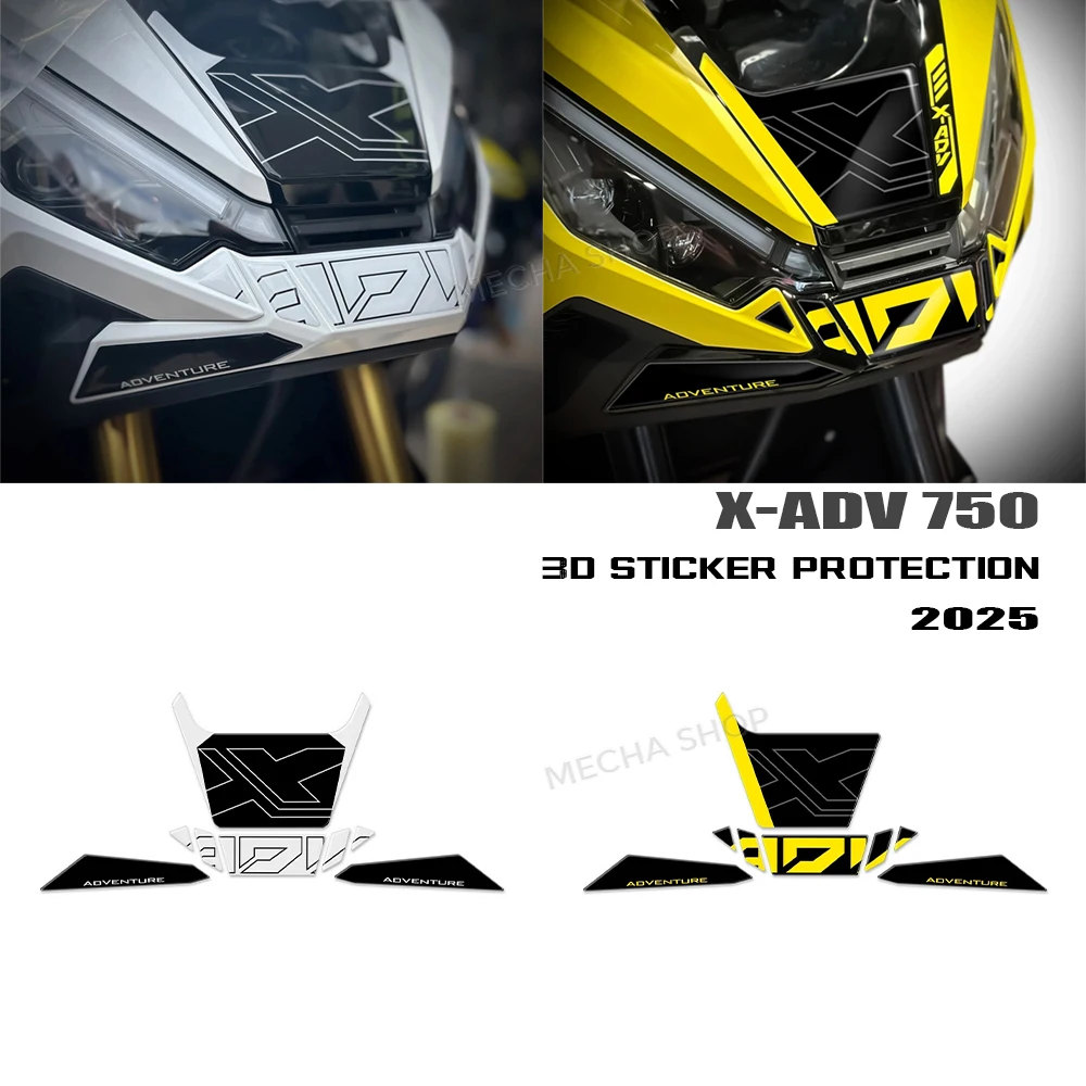 

3D Gel Epoxy Resin Stickers For X-ADV 750 2025 XADV 750 Motorcycle Accessories Front Protective Stickers Kit
