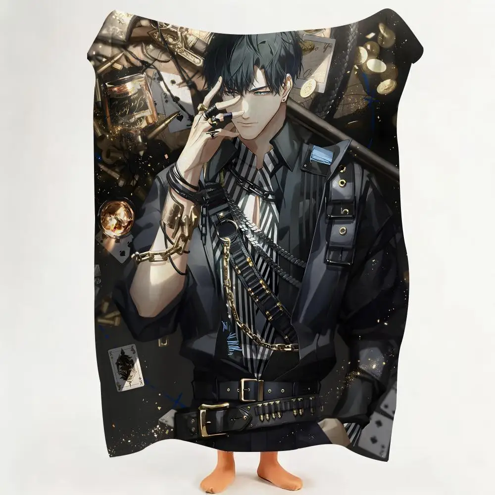 Game L-Love of L-Light and N-Night Throw Flannel Throw Blanket Suitable for Sofa、Living Room、Bedroom