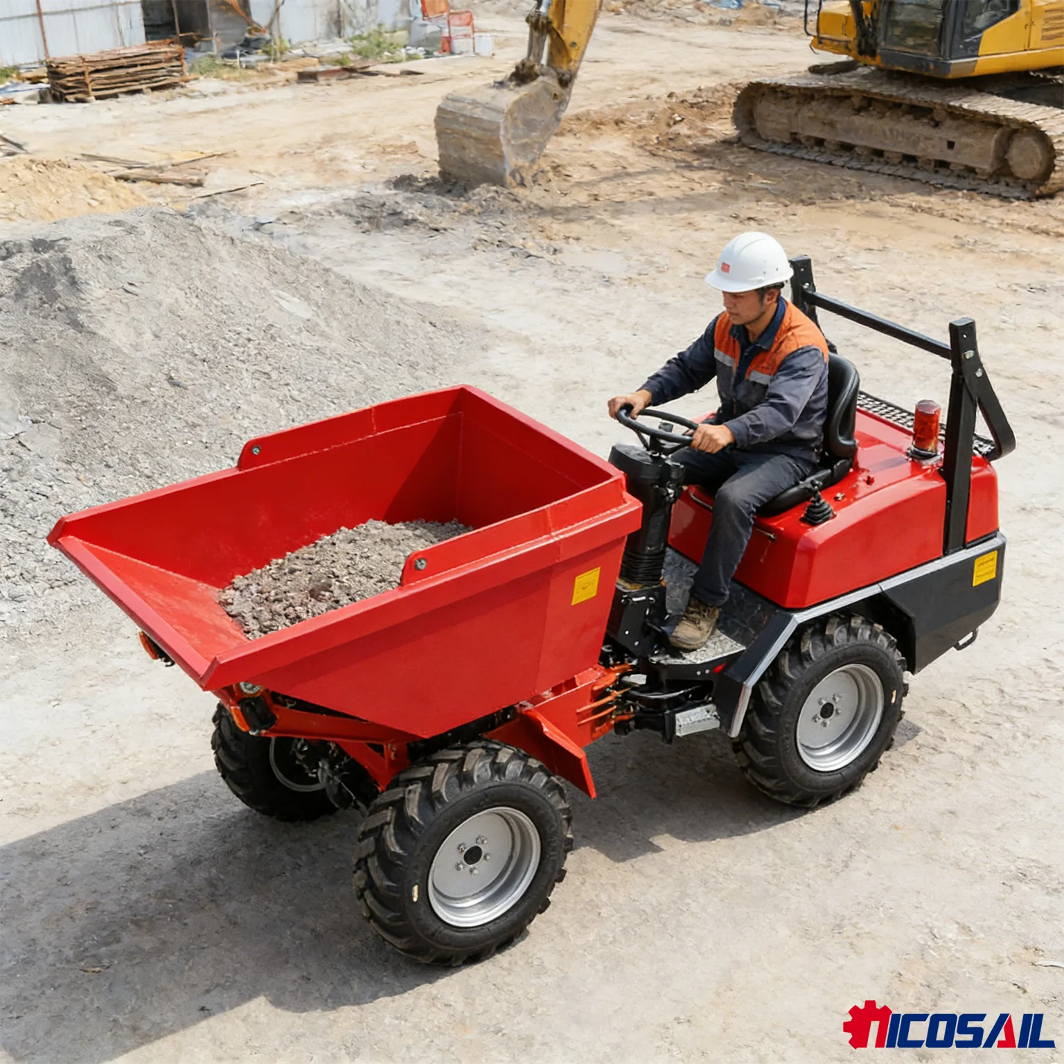 

1300kg Mini Dumper CE Certified Euro 5 Hydraulic Small Site Dumper for Construction Farm