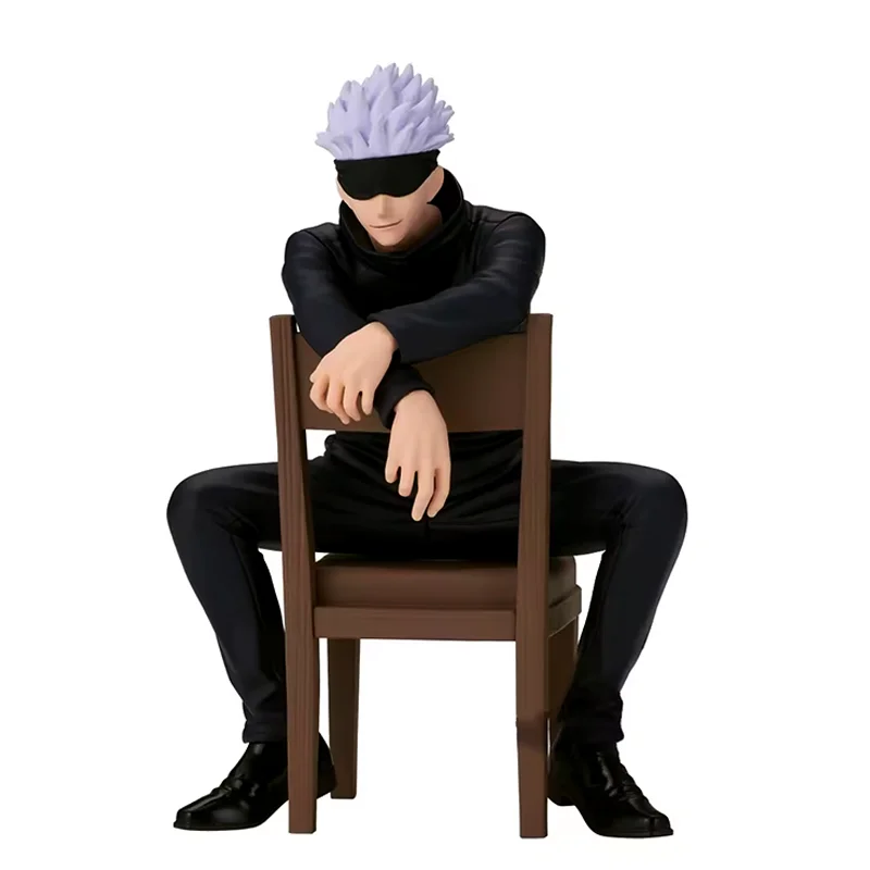 11CM Gojo Satoru Anime Action Figure Jujutsu Kaisen PVC Figure Satoru Gojo Rest Time Sitting Position Comes With Stool Gift Toy