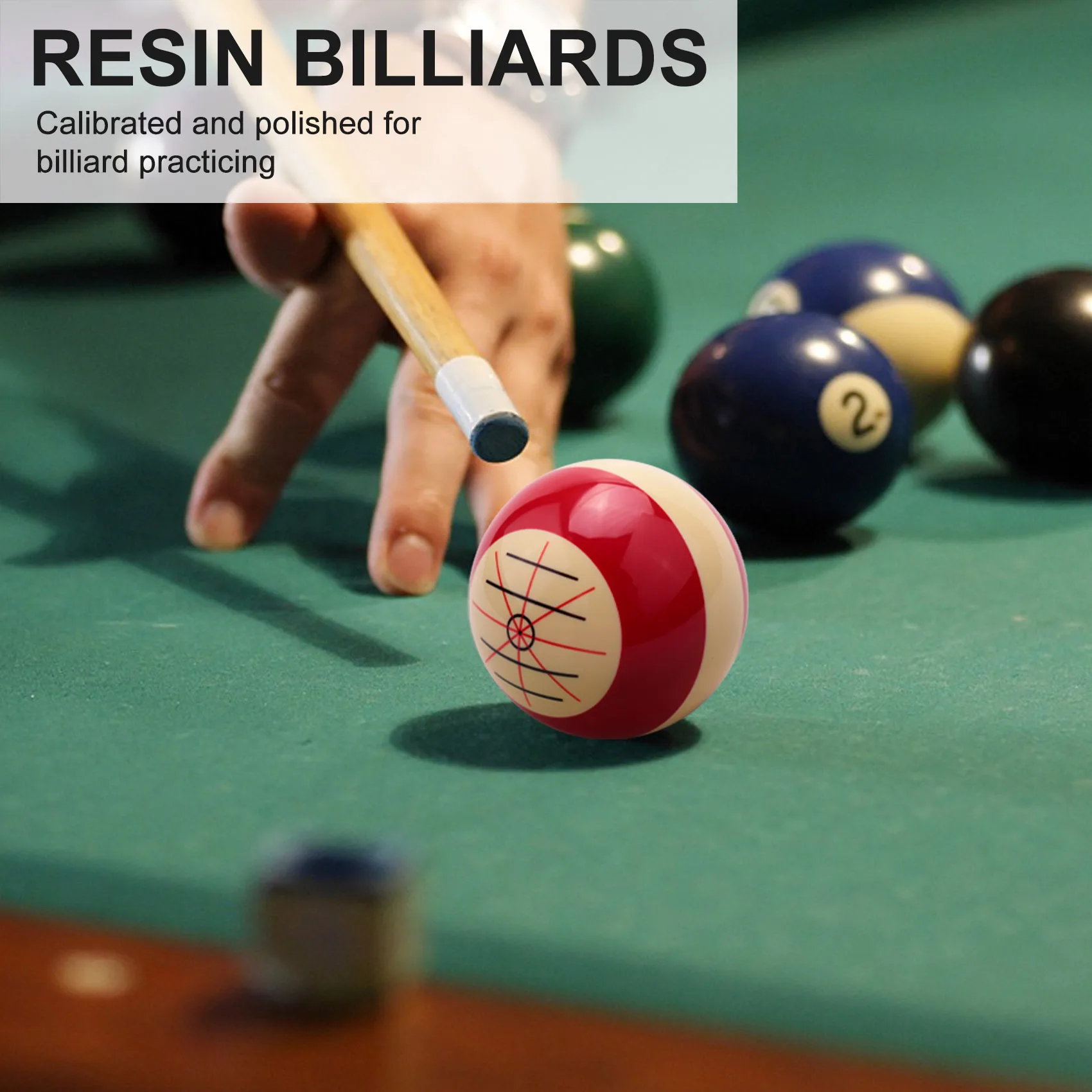 

1Pcs 57Mm Durable White Red Resin Billiards Spot Pool Snooker Practice Training Cue Balls Sports For Beginner Highly Recommended