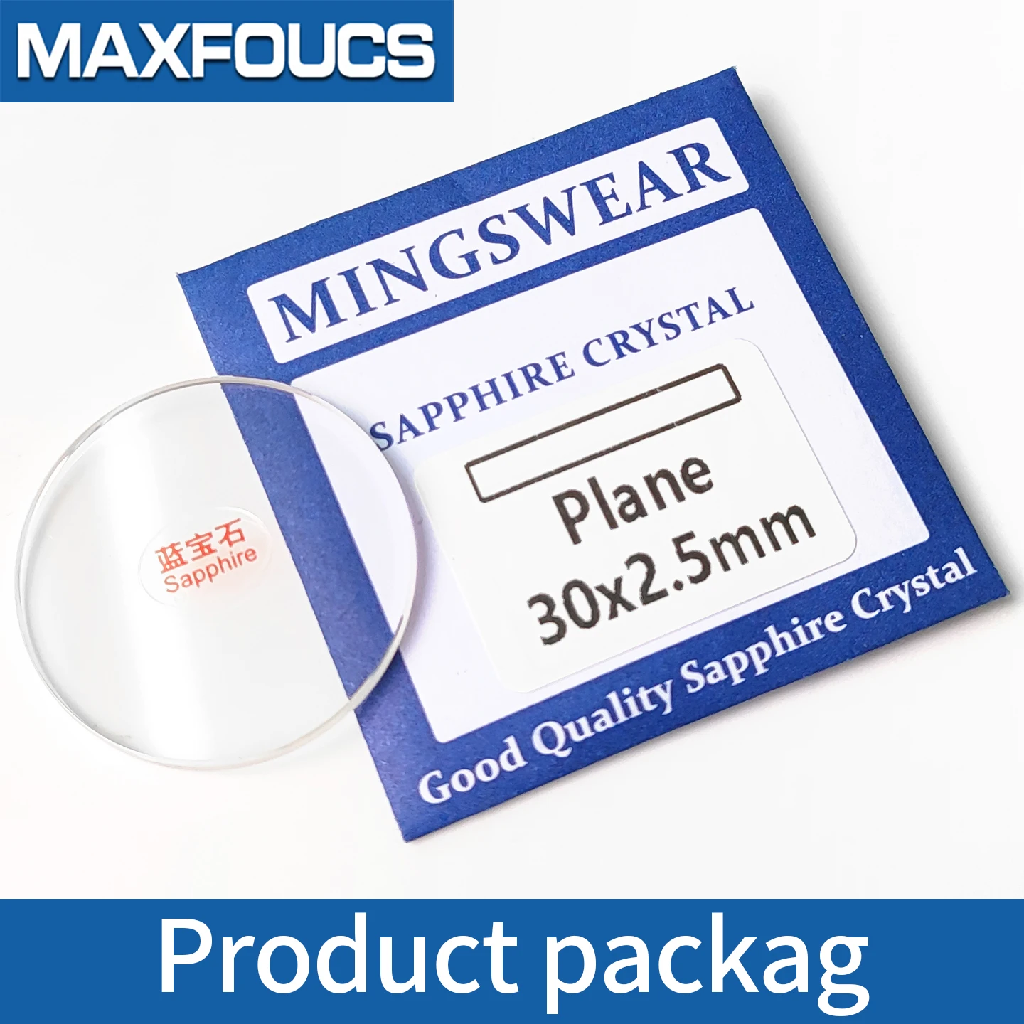 Saphirglas, flach, 2,5 mm dick, 40–42,5 mm Durchmesser, Uhren, Kristall, Reparaturwerkstatt, Werkzeuge, Zubehör, Uhrenglas-Oberflächenteile – Detail 3