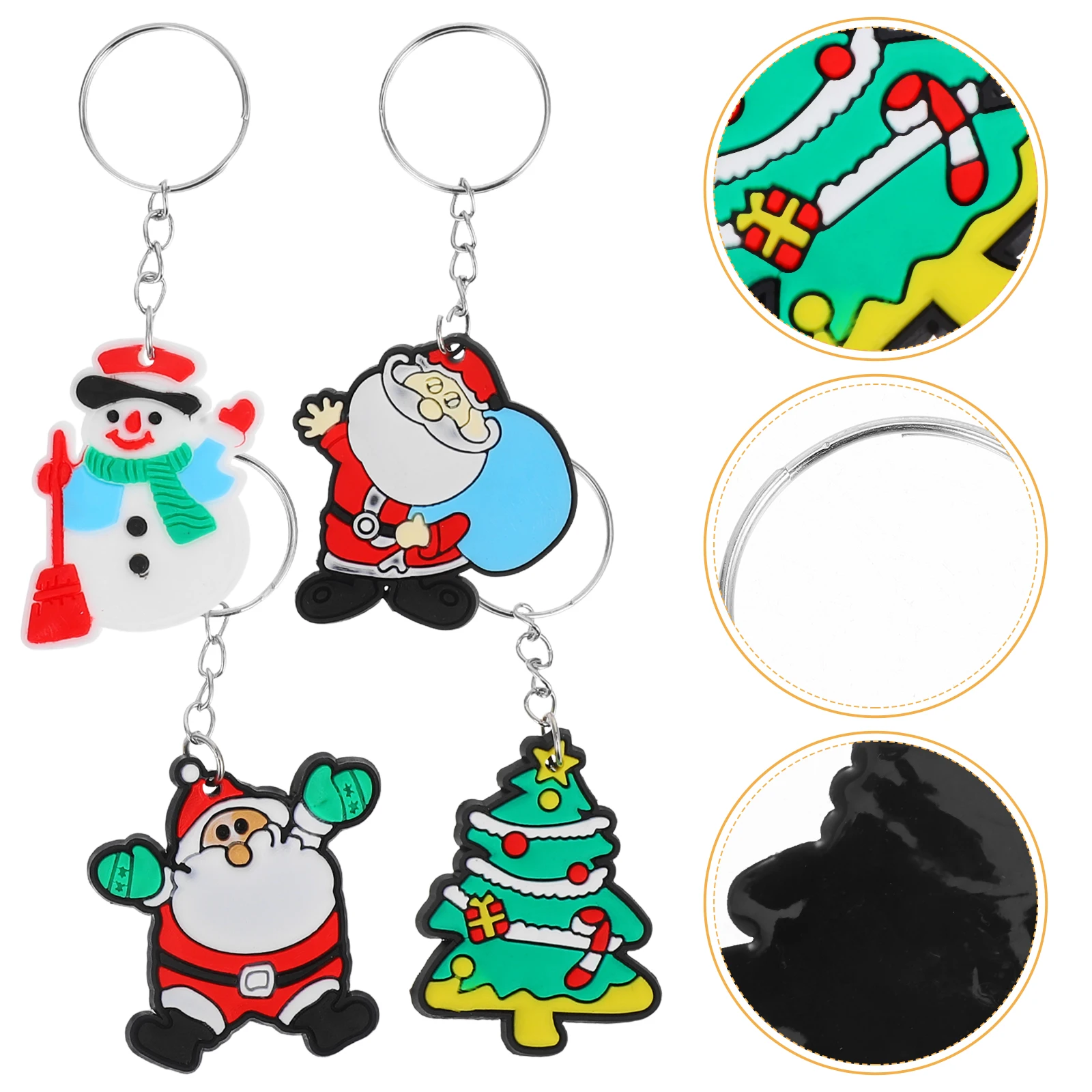 

30 Pcs Key Ring Chain Car Decor Christmas Decorations for Tree Keychain Pendant
