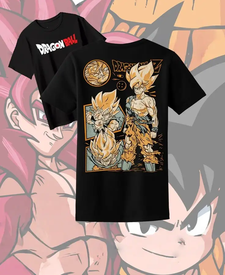 2026 Sommer Dragon Ball Retro Reine Baumwolle Fitness T-Shirt Herren Oversize Kurzarm Familien-Unisex Kinder Freizeithemd