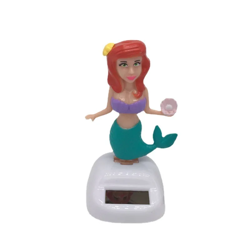 Sereia Princesa Solar Brinquedos, Decorações engraçadas Desktop, Boneca Swinging Criativa, Ornamento do carro, Novo