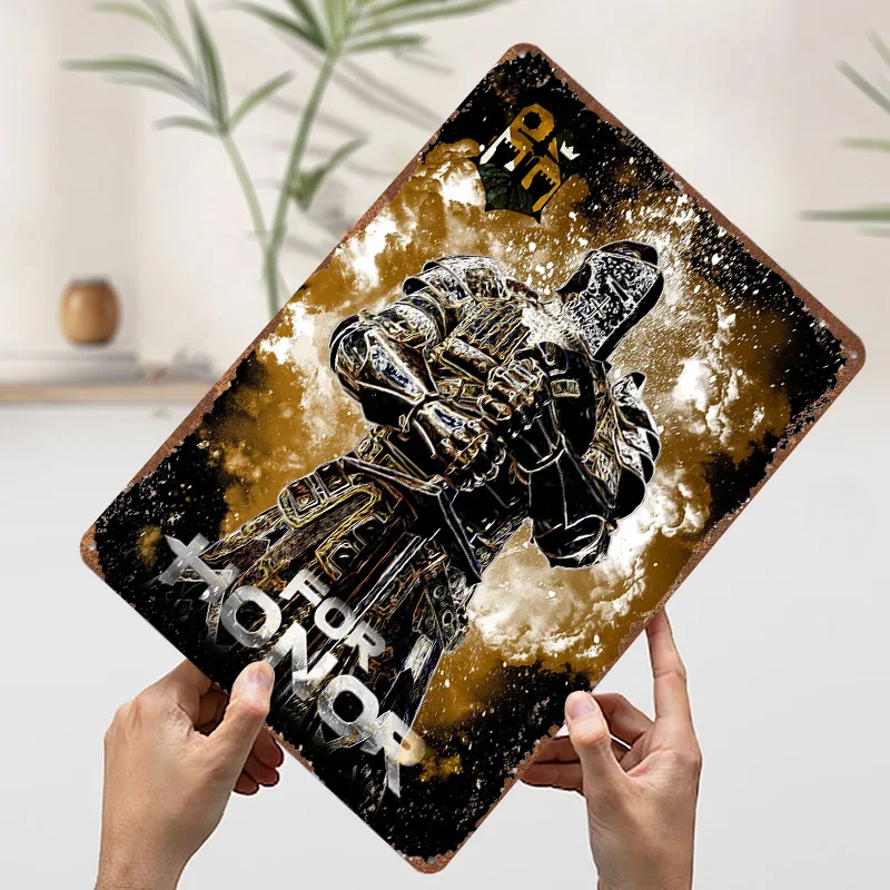 لفرسان الشرف المعادن المشارك تين علامات جدار الفن علامة معدنية مخصصة للمنزل الديكور عناصر ديكور المنزل الفاخرة غرفة الزينة