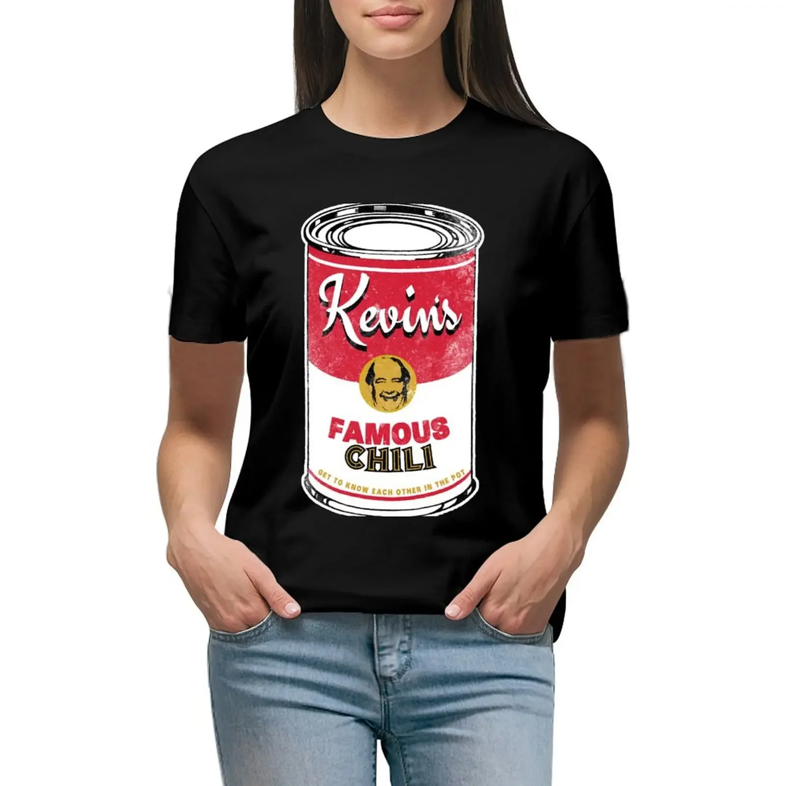 

Kevin's Famous Chili T-Shirt Short sleeve tee summer clothes korean fashion animal prinfor Woman T-shirts