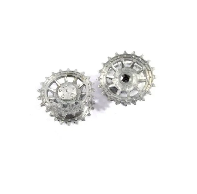 2pcs 1/16 Henglong 3818 3819 3818-1 3819-1 German Tiger/Panther Tank RC Model Accessories Parts Metal Driving Wheels