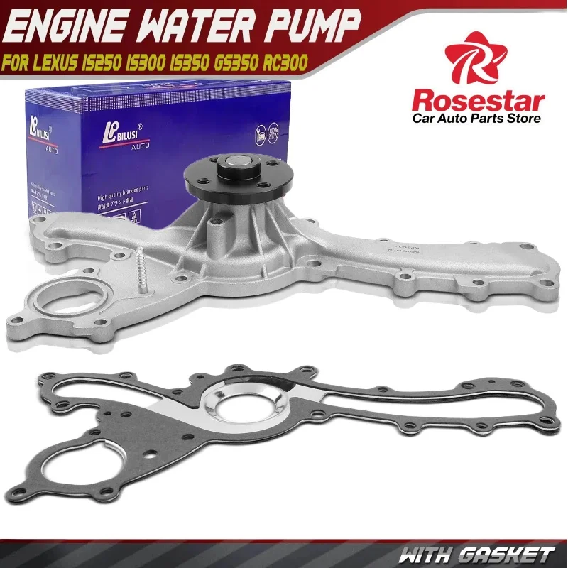 

Engine Water Pump w/Gasket for Lexus GS300 GS350 IS250 IS300 IS350 2.5L 3.0 3.5L 1610039435, 1610039436 16100-39435 16100-39436