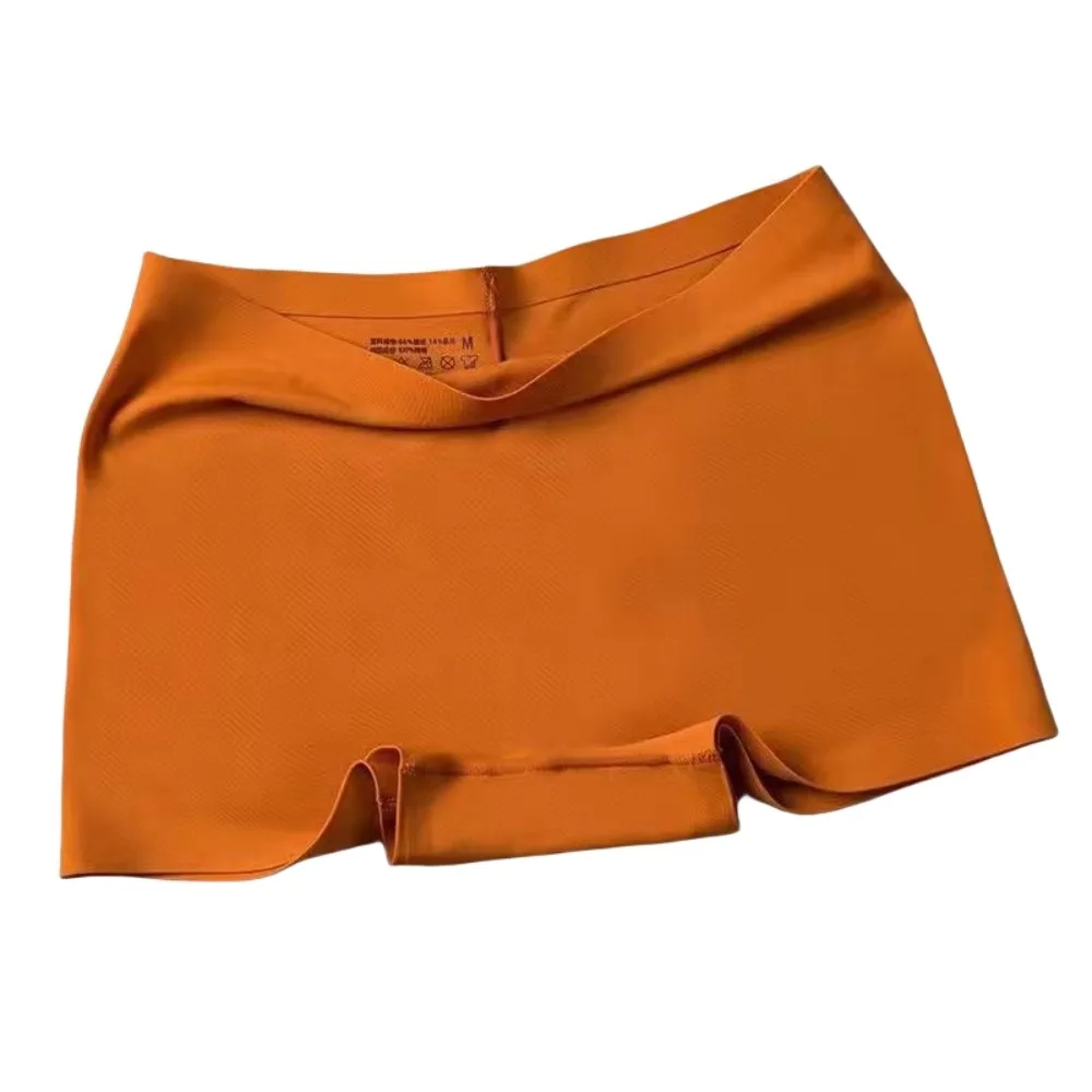 

Safety Pants Summer Ice Silk Panties Seamless Thin Seamless Ice Silk Briefs Mid Waist Lingerie Women's Boxer Underpants Girls