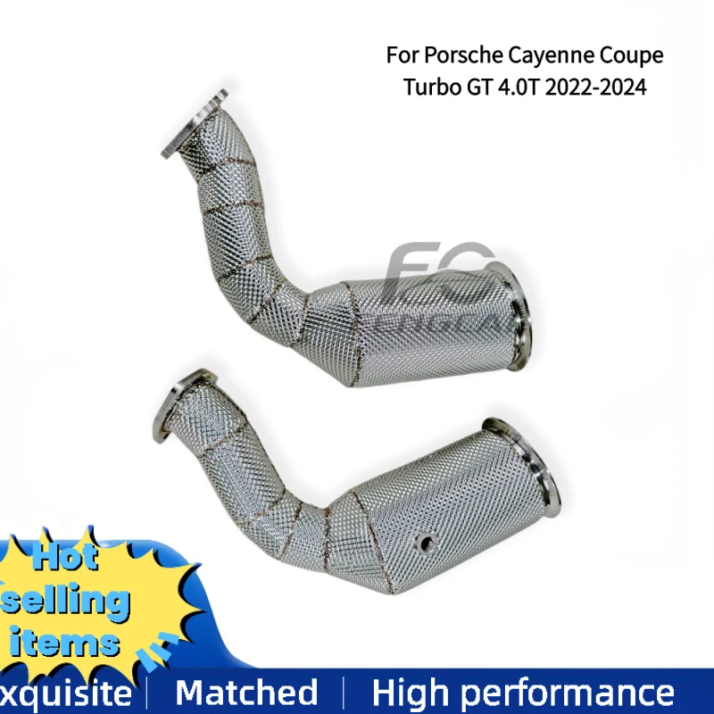 

Catalytic Converter downpipe Exhaust Pipe for Porsche Cayenne Coupe Turbo GT 4.0T 2022-2024 Downpipe with Heat Insulation