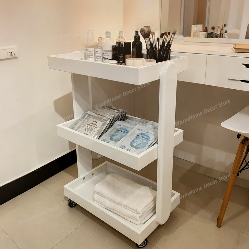 

Utility Cart Salon Trolley Modern Hotel New Style Villa Salon Trolley Luxury Storage Commercial Furniture Carrito Auxiliar Lstc