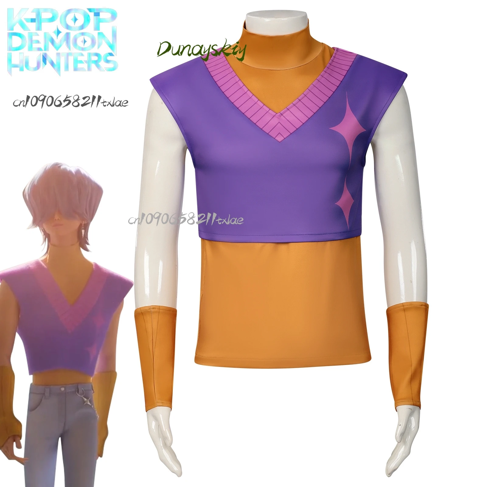 Movie Saja Boys Cosplay Costume Wig KPOP Demon Hunters Baby Mystery Romance Abby Jinu Halloween Party Cosplay Costume Outfit