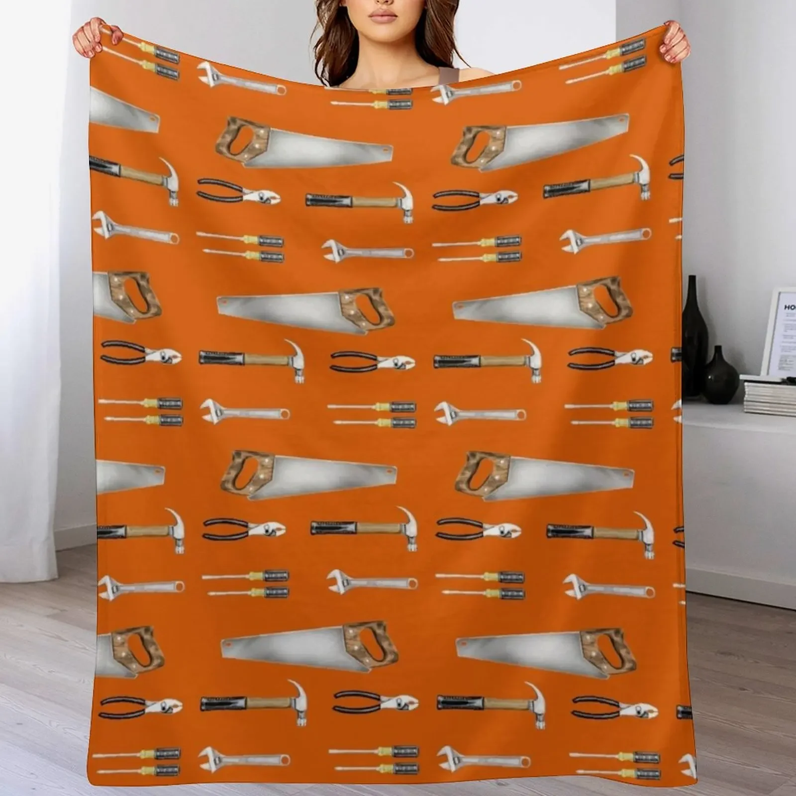

Handyman tools Throw Blanket Travel Quilt For Decorative Sofa Furrys Blankets
