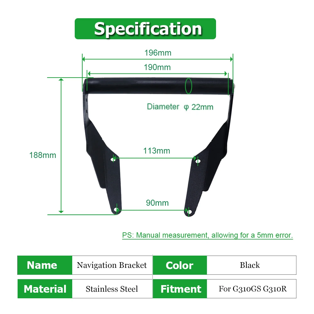 For G310R 2017-2023 2024 2025 2026 G310GS Motorcycle GPS Navigation Mount Bracket Mobile Phone Support Holder Kit For G 310 GS/R
