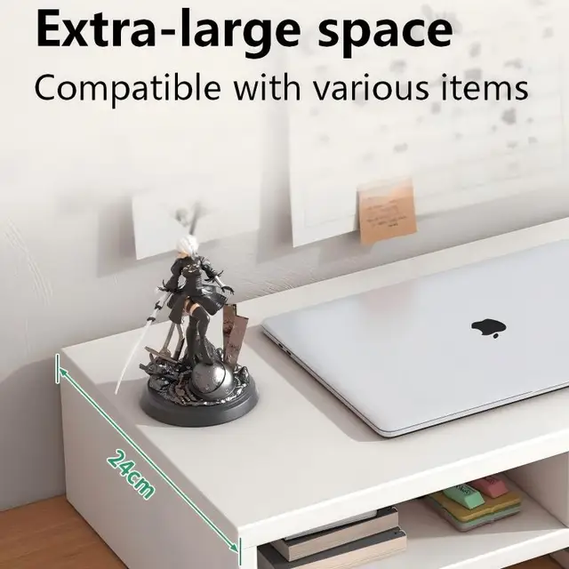 New Laptop Computer Elevated Stand for Desktop Monitor Base - Office Desk Storage Rack - Storage and Elevation Stand 3 New Laptop Computer Elevated Stand for Desktop Monitor Base - Office Desk Storage Rack - Storage and Elevation Stand 3