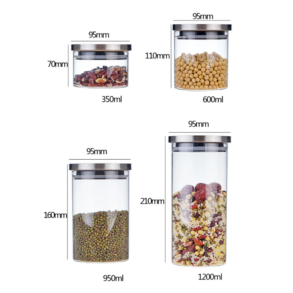 

600 Ml Fridge Food Containers with Lids Storage Bottle Airtight Jars Sealed Can