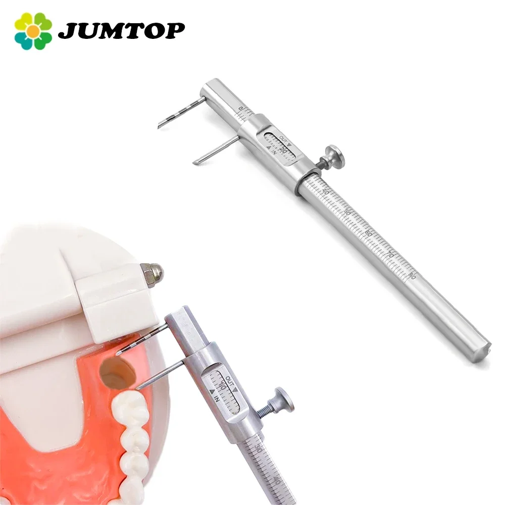 Professionelle Laborimplantate Messmessschieber Rutsche Messlehre Regel Messlehre Regel Doppelskala Runde Zahnheilkunde Werkzeug