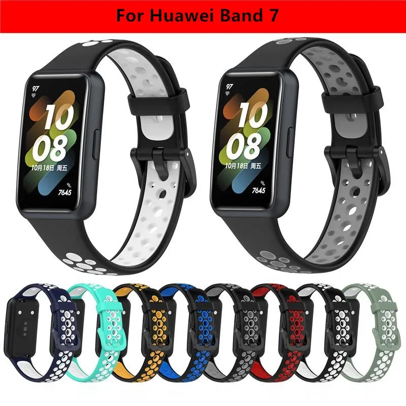 

Silicone Strap For Huawei Band 7 huawei band 7 Pro Smart Watch Replacement Breathable Sport Bracelet Correa