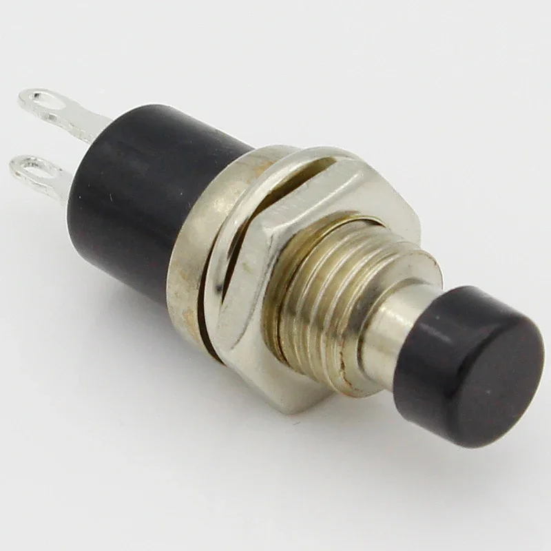 1 unidade 7mm rosca multicolorida 2 pinos botão momentâneo interruptor