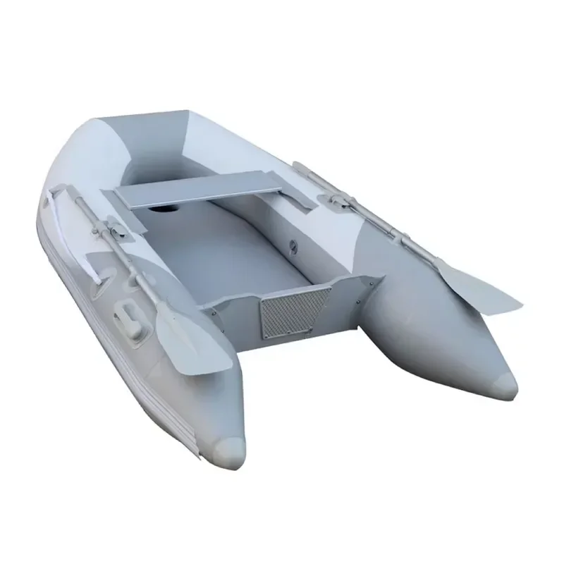 High Quality CE Certificate 2. Foldable Inflatable Fishing Boat Rowing Boat With Air Deck Floor