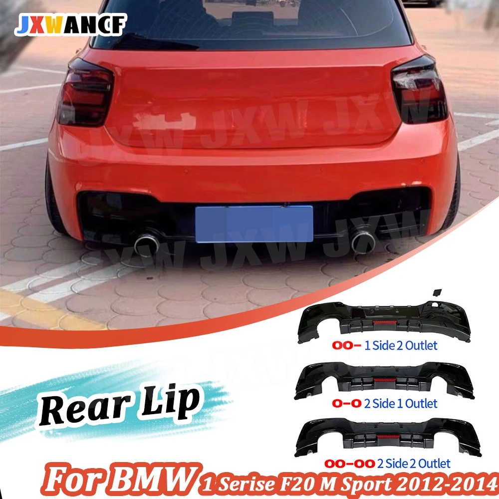 

JXWANCF для BMW 1 Serise F20 M Sport 2012-2014 Материал ABS Диффузор заднего бампера со светодиодной подсветкой M Stlye Задний спойлер для губ автомобиля