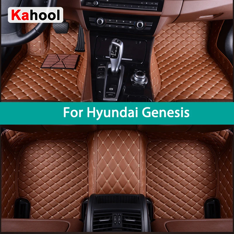 

KAHOOL Custom Car Floor Mats For Hyundai Genesis Auto Carpets Foot Coche Accessorie