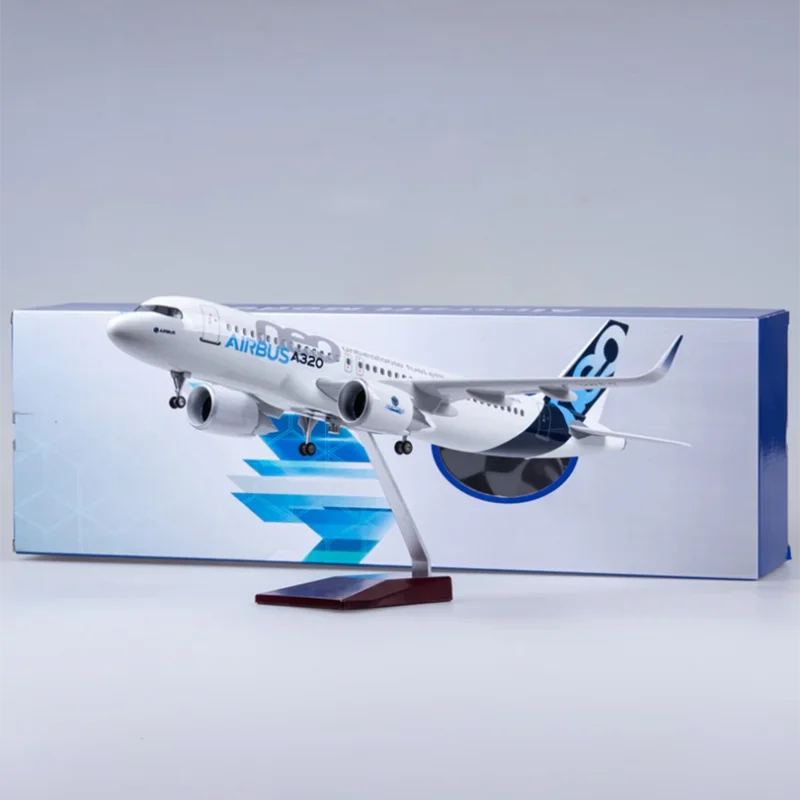 New 47CM 1/80 Airplane 320NEO A320 NEO Air Airlines Model Toy Light & Wheel Landing Gear Diecast Resin Plane Model kids toys